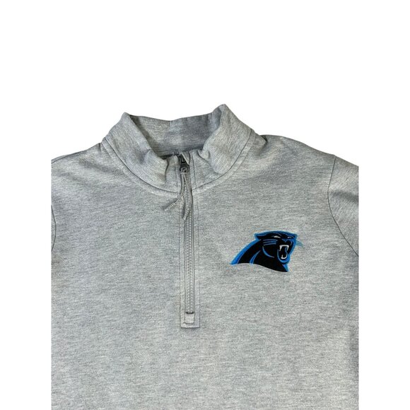 Antigua Tops - Carolina Panthers NFL Antigua 1/4 Zip Pullover Sweatshirt Womens 2XL Embroidered